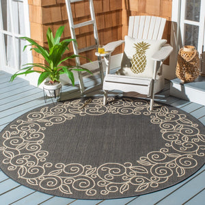 Safavieh Cy5139 Power Loomed 85.4% Polypropylene/10.4% Polyester/4.2% Latex Outdoor Rug CY5139D-4