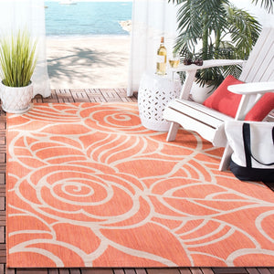Safavieh Cy5141 Power Loomed 85.4% Polypropylene/10.4% Polyester/4.2% Latex Outdoor Rug CY5141A-4