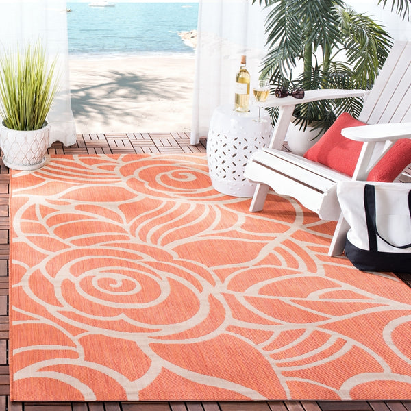 Safavieh Cy5141 Power Loomed 85.4% Polypropylene/10.4% Polyester/4.2% Latex Outdoor Rug CY5141A-4