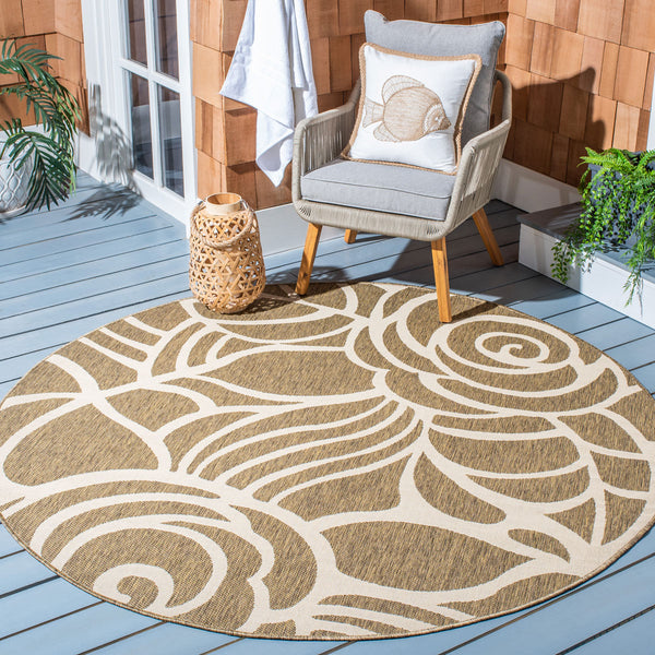 Safavieh Cy5141 Power Loomed 85.4% Polypropylene/10.4% Polyester/4.2% Latex Outdoor Rug CY5141B-4