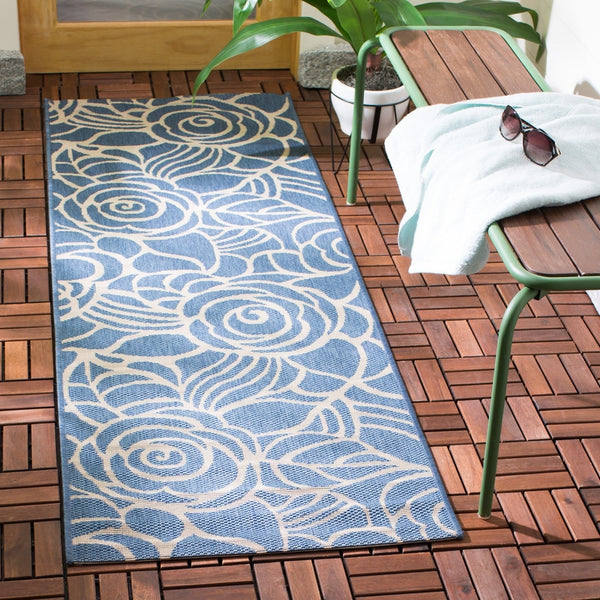 Safavieh Cy5141 Power Loomed 85.4% Polypropylene/10.4% Polyester/4.2% Latex Outdoor Rug CY5141C-4