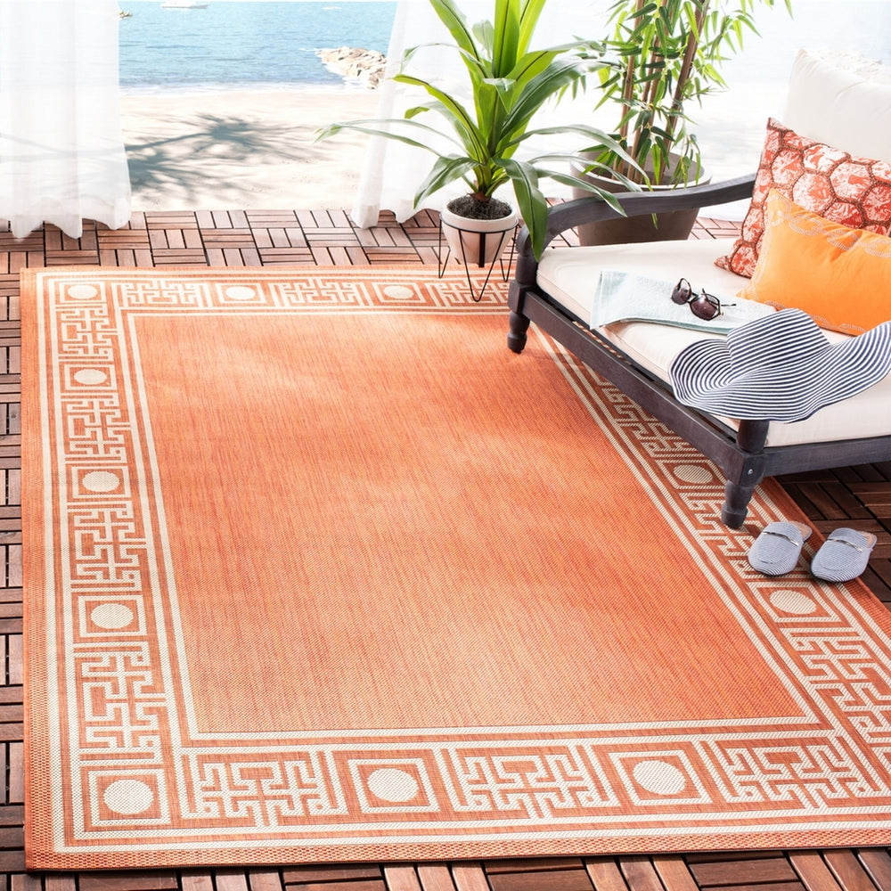 Safavieh Cy5143 Power Loomed 85.4% Polypropylene/10.4% Polyester/4.2% Latex Outdoor Rug CY5143A-4