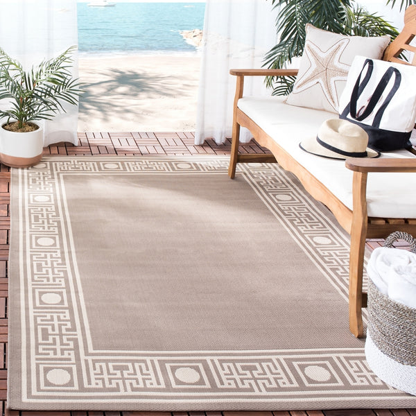Safavieh Cy5143 Power Loomed 85.4% Polypropylene/10.4% Polyester/4.2% Latex Outdoor Rug CY5143B-4