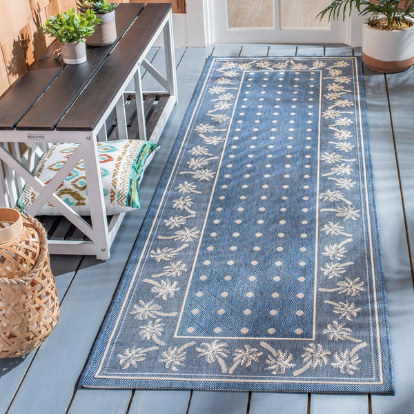 Safavieh Cy5148 Power Loomed 85.4% Polypropylene/10.4% Polyester/4.2% Latex Outdoor Rug CY5148C-4