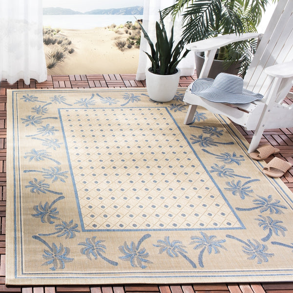 Safavieh Cy5148 Power Loomed 85.4% Polypropylene/10.4% Polyester/4.2% Latex Outdoor Rug CY5148F-4