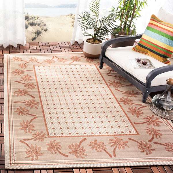 Safavieh Cy5148 Power Loomed 85.4% Polypropylene/10.4% Polyester/4.2% Latex Outdoor Rug CY5148J-4