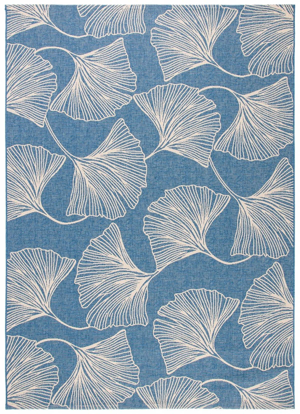 Courtyard Ginkgo Leaves Outdoor Rug - Durable Power Loomed Design for