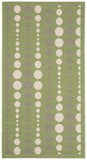 Courtyard Cy6577 Outdoor Power Loomed 85.4% Polypropylene, 10.4% Polyester, 4.2% Latex Rug Green / Creme