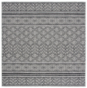 Courtyard  Outdoor Power Loomed 85.4% Polypropylene, 10.4% Polyester, 4.2% Latex Rug Black / Grey