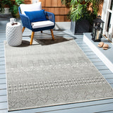 Courtyard  Outdoor Power Loomed 85.4% Polypropylene, 10.4% Polyester, 4.2% Latex Rug Black / Grey