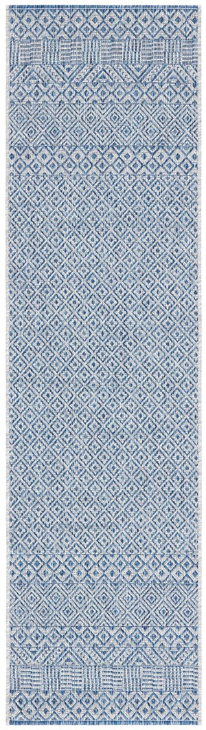 Courtyard  Outdoor Power Loomed 85.4% Polypropylene, 10.4% Polyester, 4.2% Latex Rug Grey / Blue