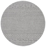 Courtyard  Outdoor Power Loomed 85.4% Polypropylene, 10.4% Polyester, 4.2% Latex Rug Grey / Black