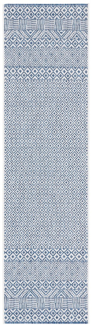 Courtyard  Outdoor Power Loomed 85.4% Polypropylene, 10.4% Polyester, 4.2% Latex Rug Blue / Navy