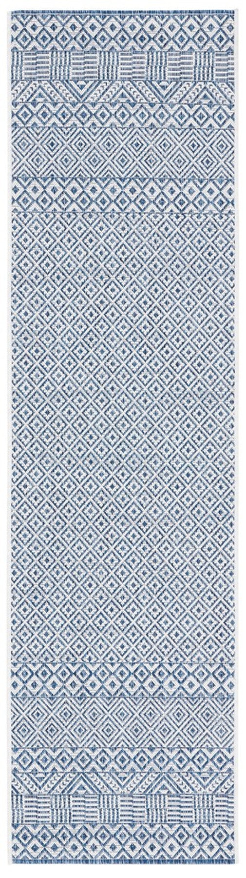 Courtyard  Outdoor Power Loomed 85.4% Polypropylene, 10.4% Polyester, 4.2% Latex Rug Blue / Navy