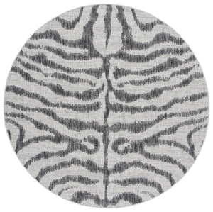 Courtyard 8000 Indoor/Outdoor Power Loomed 85.4% Polypropylene, 10.4% Polyester, 4.2% Latex Rug Grey / Black