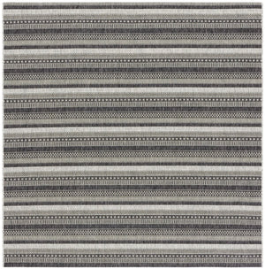 Courtyard  Outdoor Power Loomed 85.4% Polypropylene, 10.4% Polyester, 4.2% Latex Rug Black / Grey