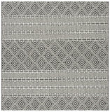 Courtyard  Outdoor Power Loomed 85.4% Polypropylene, 10.4% Polyester, 4.2% Latex Rug Black / Grey