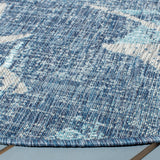 Courtyard  Outdoor Power Loomed 85.4% Polypropylene, 10.4% Polyester, 4.2% Latex Rug Navy / Blue