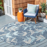 Courtyard  Outdoor Power Loomed 85.4% Polypropylene, 10.4% Polyester, 4.2% Latex Rug Navy / Blue