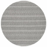 Courtyard  Outdoor Power Loomed 85.4% Polypropylene, 10.4% Polyester, 4.2% Latex Rug Black / Grey