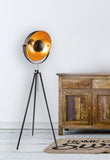 Bethel Black Floor Lamp in Metal