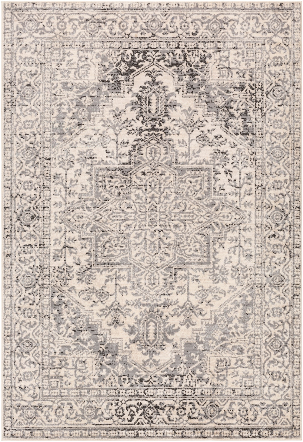 City Light CYL-2313 Modern Polypropylene Rug CYL2313-81012 Charcoal, Cream, Wheat, Light Gray, Black 100% Polypropylene 8'10" x 12'