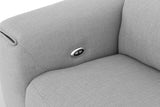 VIG Furniture Divani Casa Cyprus - Contemporary Grey Fabric Loveseat w/ Electric Recliners VGKNE9172-GRY-3S