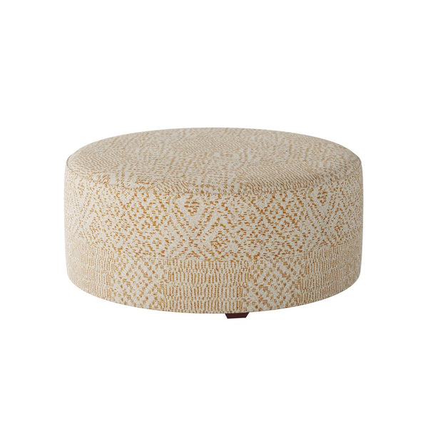 Fusion 140-C Transitional Cocktail Ottoman 140-C Roughwin Squash 39" Round Cocktail Ottoman