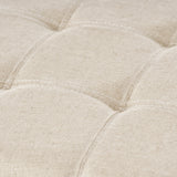 Noble House Mission Beige Tufted Fabric Storage Ottoman Bench