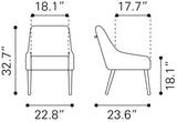 English Elm EE2885 100% Polyurethane, Plywood, Steel Modern Commercial Grade Dining Chair Gray, Gold 100% Polyurethane, Plywood, Steel