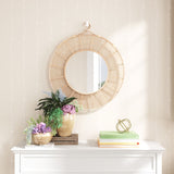 Zuo Modern Lobo Rattan, MDF, Glass Modern Commercial Grade Mirror Natural Rattan, MDF, Glass