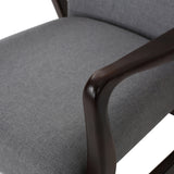 Becker Grey Fabric Arm Chair Noble House