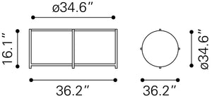 Zuo Modern Mcbride Marble, MDF, Iron Modern Commercial Grade Coffee Table Gray, Black Marble, MDF, Iron