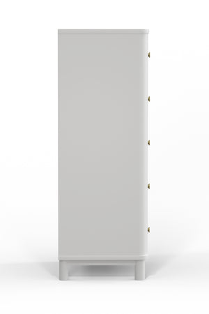 Alpine Furniture Stapleton 5 Drawer Chest, White 2090-05 White Mahogany Solids & Veneer 27.5 x 20 x 48