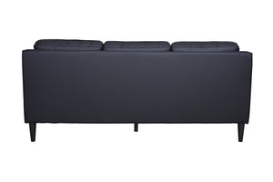 Porter Designs Lazio High Quality Leather Modern Sofa Black 02-204C-01-5990