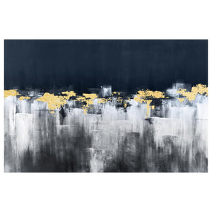 Sagebrook Home Contemporary 32x48  Abstract Hand Painted Canvas,multi/ Black 70178 Multi Polyester Canvas