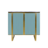 Pasargad Mayfair Modern Cabinet, Doors With Gold Metal Frame D1-3-PASARGAD