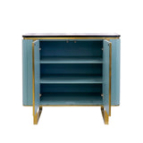 Pasargad Mayfair Modern Cabinet, Doors With Gold Metal Frame D1-3-PASARGAD