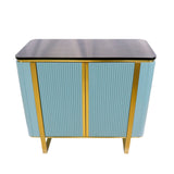 Pasargad Mayfair Modern Cabinet, Doors With Gold Metal Frame D1-3-PASARGAD