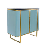 Pasargad Mayfair Modern Cabinet, Doors With Gold Metal Frame D1-3-PASARGAD