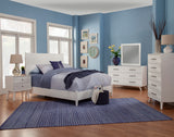 Alpine Furniture Tranquility Full Panel Bed, White 1867-08F White Mahogany Solids & Veneer 58.5 x 81.5 x 52