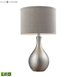 Hammered Chrome 21.5'' High 1-Light Table Lamp - Chrome