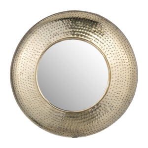 Sagebrook Home Contemporary Metal,24",hammered Mirror,gold 17433 Gold Iron