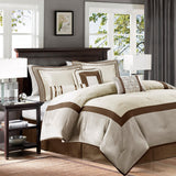 Genevieve Transitional 100% Polyester Solid 7 Piece Comforter Set
