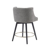 Mateo Transitional Mateo Swivel Counter Stool in Grey