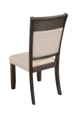 Alpine Furniture Brayden Set of 2 Side Chairs 2019-02 Espresso Acacia Solids & Veneer 24.5 x 19 x 40