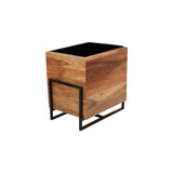 Sagebrook Home Transitional Set of 2 -  Wood/metal 14/17" Square Planters, Brown 15193 Brown Metal