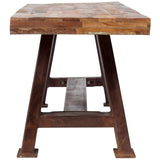 Porter Designs Brooklyn Eco-Friendly Reclaimed Wood Reclaimed Dining Bench Multicolored 07-114-13-5295-KIT