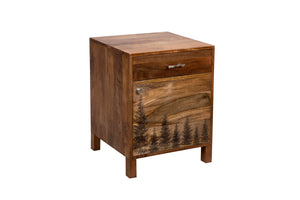 Porter Designs Cascade Solid Wood Contemporary Nightstand Natural 04-215-04-6598