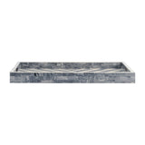 Sagebrook Home Contemporary Resin, Set of 3 -  13/18/24" Chevron Trays, Gray/white 17471-01 Gray Polyresin